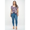 WEST K Women's Leah V Neck Short Dolman Sleeve Front Knob Blouse - 2 of 4