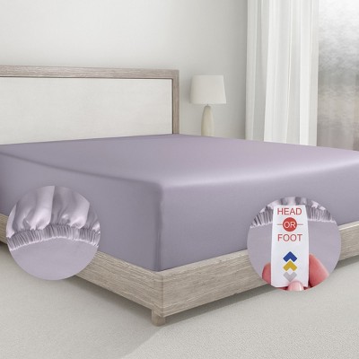 Lavender Gray Twin Cotton Sateen Sheet Set