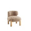 GDFStudio Evans Modern Faux Fur Accent Chair with Wooden Legs - 4 of 4