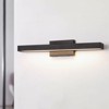 Rennnsan Cymira 23" W Hardwired Liner Industrial LED Dimmable Black Wall Sconce in Sharp Corner - 2 of 4