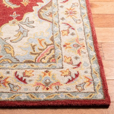 Antiquity Red and Grey Hand-Tufted Wool Area Rug 3' x 5'