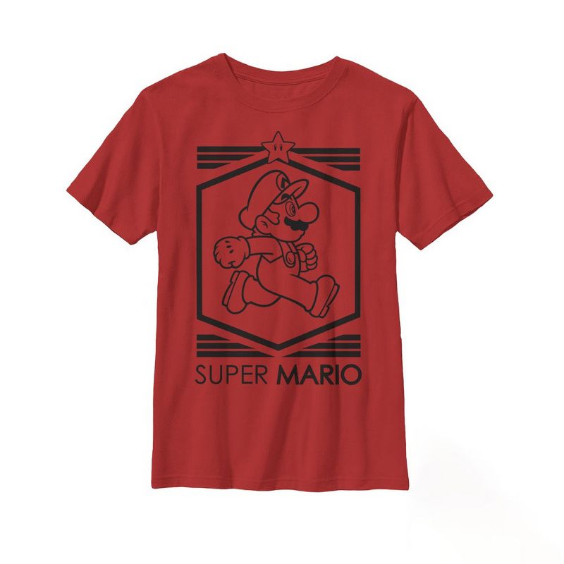 Boy's Nintendo Super Mario Star Outline T-Shirt, 1 of 4