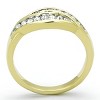 Slickblue Women's Wavy Band Ring with Clear Crystals, Two-Tone IP Gold Stainless Steel, 3.5g, size 5–10 - 3 of 4