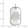 Black Bow Jewelry 10k White Gold Ohio State Buckeyes NCAA Pendant - 2 of 3