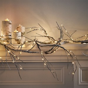 18FT Glamorous Christmas Garland with LED Lights, Energy-Efficient Lights, Minimal Assembly Required - 1 of 4