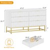 Modern 6 Drawer Dresser,Modern Dresser Chest with Wide Drawers and Metal Handles,Wood Storage Chest of Drawers for Bedroom,Living - 2 of 4