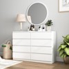 CIPACHO Modern White 6-Drawer Dresser - Roomy Double Dresser for Home - 2 of 4