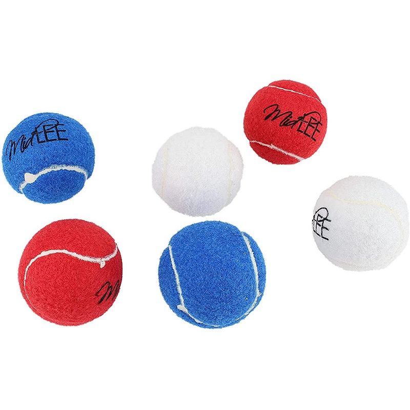 Midlee 4th of July Dog Tennis Balls- USA Red White & Blue Pet Toy Ball- Set of 6, 4 of 8