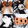 Halloween Front Door Wreath, Black Cat with Bow, BOO Sign, Ghost, Door Hanger Wreath - 4 of 4