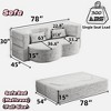 78" Plush Corduroy Floor Sofa Bed with Foam Support, Convertible, No Assembly - 2 of 4
