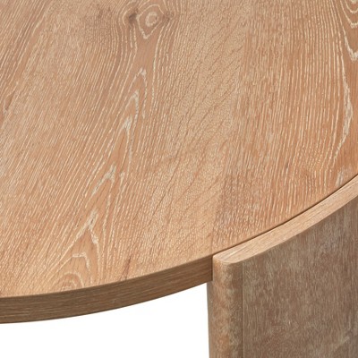 Lifestorey Augusta Modern Round Dining Table Weathered Light Oak