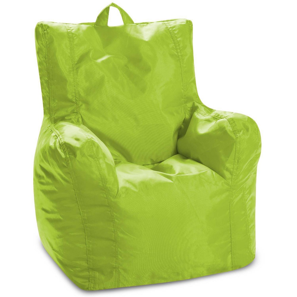 20" Pasadena Chair Lime Green - Posh Creations: Toddler-Friendly, Indoor Nylon Bean Bag Seat with Handle