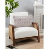 Saro Lifestyle Poly-Filled Smocked Velvet Design Throw Pillow, Taupe - 3 of 3