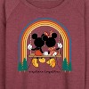 Women's - Disney - Explore Together Rainbow Lightweight French Terry Wide Neck Long Sleeve Graphic Shirt - 2 of 4