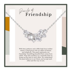 HOPE LOVE SHINE Pearl of Friendship Necklace – Best Friend Gift for Women, BFFs, Besties, Soul Sisters - 1 of 4