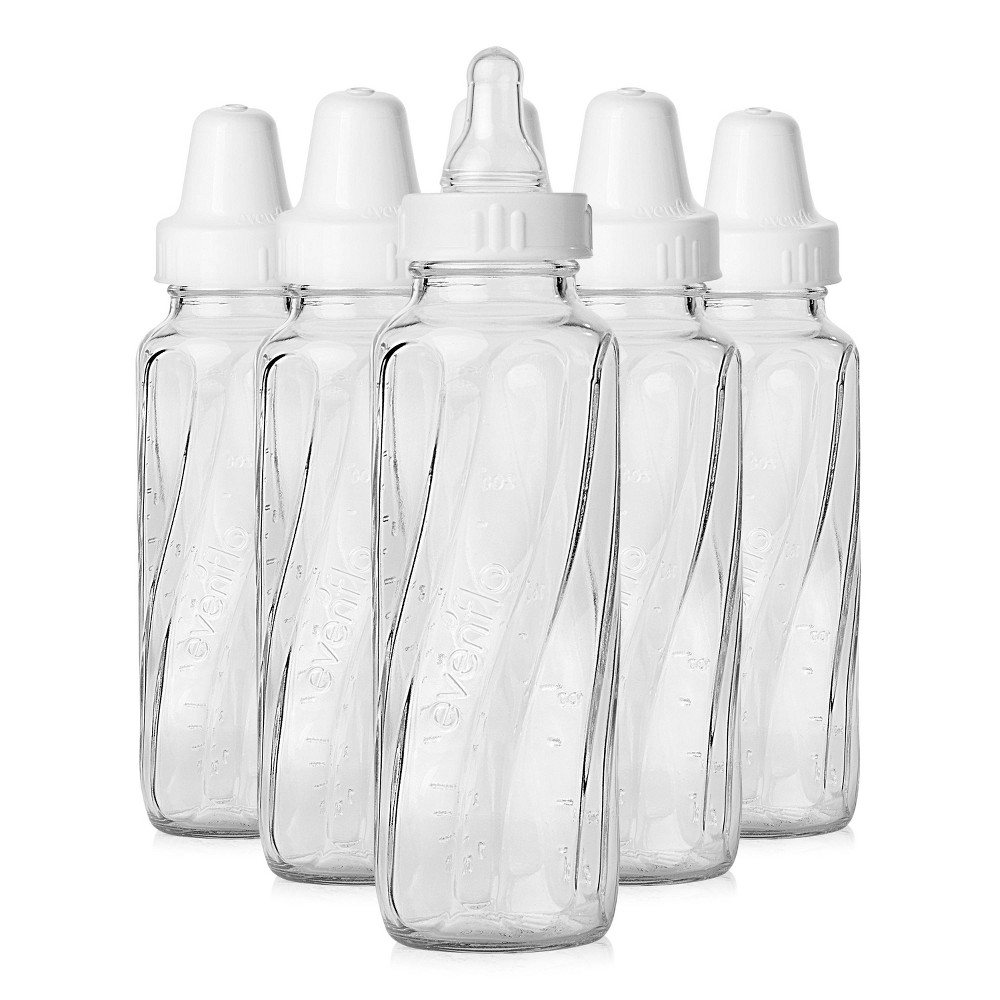 Photos - Baby Bottle / Sippy Cup Evenflo Classic Glass Baby Bottle - Clear - 8oz/6pk 