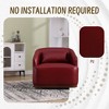 CAVINAS 360 Degree Swivel Chair, Swivel Barrel Chair, Single Sofa Chair, Comfy Round Accent Chair for Living Room, Leisure Arm Chair for Bedroom - 3 of 4