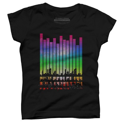 Girl's Design By Humans Music City By clingcling T-Shirt