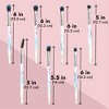 Glamlily 10 Piece Makeup Brush Set with Case, Acrylic Purple and Blue Makeup Brushes - 4 of 4