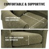 Aukfa Swivel Accent Chair with Ottoman Set ，Modern Chenille Barrel Armchair, Removable Back Pillow & 2 Armrest Covers for Living Room, Bedroom, Office - 3 of 4