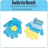 Nicklelodeon Boy's Baby Shark Winter Hat and 2 Pairs of Mittens Set (Toddler/Little Boys), Size Age 2-7, Blue/Yellow Glove with Handwarmers - 4 of 4