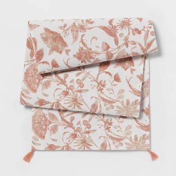Cotton Floral Table Runner Pink - Threshold™
