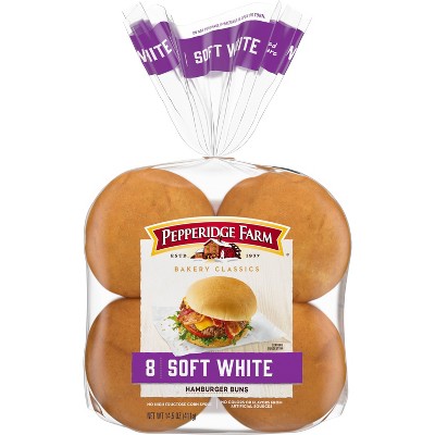 Pepperidge Farm Bakery Classics Soft White Hamburger Buns - 15oz/8ct :  Target