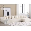 131"Modular Sectional Couch,U-Shaped Sofa,Chaise Lounge Sofa,Corduroy Striped Fabric,Upholstered 4 Seater Couch For Living Room,Bedroom-Cuddlewood - 3 of 4
