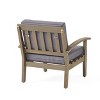 Christopher Knight Home Peyton Outdoor Acacia Wood Club Chairs with Water-Resistant Cushions (Set of 4) - 4 of 4
