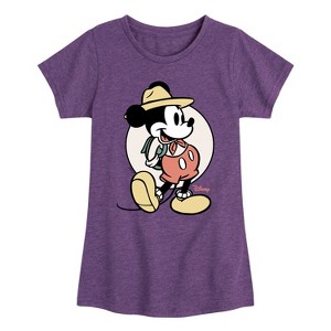 Girls' - Disney - Mickey Mouse Fitted Short Sleeve Graphic T-Shirt - 1 of 4