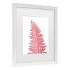 Trademark Fine Art - Rosana Laiz Blursbyai Pink fern leaf Matted Framed Art - 3 of 4