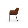 Whiteline Modern Living Tiffany Dining Armchair, Brown - 3 of 4