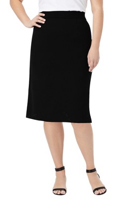 Jessica London Women's Plus Size Tummy Control Bi-Stretch Pencil Skirt