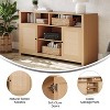 Flash Furniture Malaki Mid-Century Modern Buffet Sideboard with 2 Soft Close Doors and Adjustable Center Shelf, TV Stand for up to 65" TV's - 4 of 4