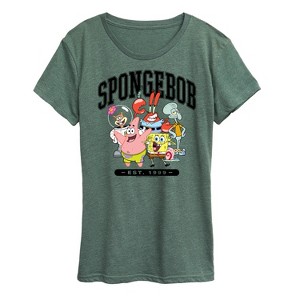 Women's - SpongeBob SquarePants - Collegiate Short Sleeve Graphic T-Shirt - 1 of 4