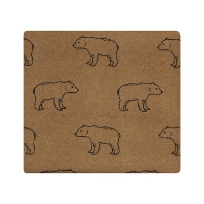 Hudson Baby Brown Bear Cotton Flannel Receiving Blankets, One Size