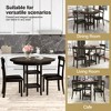 Costway 3-Piece Dining Set W/ Counter Height Round Dining Table & 2 Upholstered Chairs - 4 of 4