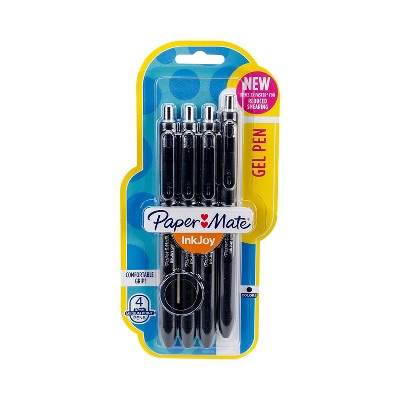 Sanford Black Paper Mate Inkjoy Gel Pens .7mm 4/Pkg (1956-275)