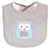 Hudson Baby Unisex Baby Cotton Terry Drooler Bibs with Fiber Filling, Neutral Woodland, One Size - 3 of 4