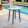 UNISOAR Modern  Rounded Square Outdoor Bar Table & chairs - 3 of 4