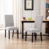 WestinTrends  Upholstered Linen Fabric Dining Chair - 2 of 4