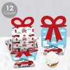 Big Dot of Happiness Fired Up Fire Truck - Square Favor Gift Boxes - Firefighter Firetruck Baby Shower or Birthday Party Bow Boxes - Set of 12 - 3 of 4