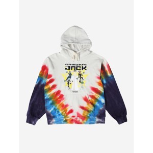 Samurai Jack Shuriken Character Art Long Sleeve Tie-Dye Adult Hooded Sweatshirt - 1 of 4