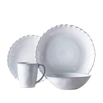 Fortessa Tableware Solutions 16pc Clay Complements Stone Dinnerware Set Off-White