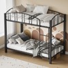 WhizMax Metal Bunk Bed Twin Over Twin, Heavy Duty Bunkbeds Frame with Arched Guardrail and Ladder, Space-Saving, No Box Spring Needed, Black - 4 of 4