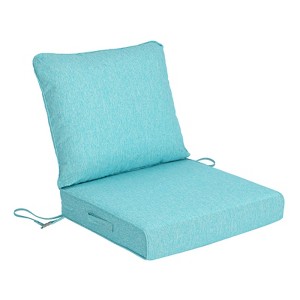Aoodor Outdoor Deep Seat Cushion Set, Waterproof Patio Furniture Cushions with Adjustable Straps & Removable Cover - 1 of 4
