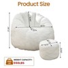 Hooseng Bean Bag Chair with Ottoman, Floral Shaped Bean Bag Sofa with Dutch Velvet Cover & Memory Foam Filler for Adults, Bedroom, Living Room, Dorm - 3 of 4