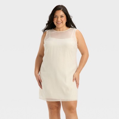 Women's Sheer Organza Mini Shift Dress - A New Day™