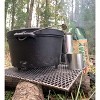 Bayou Classic Pre-Seasoned Cast Iron Dutch Oven w/ Feet Features Flanged Camp Lid Stainless Coil Wire Handle Grip, 8-qt Perfect - 4 of 4