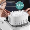 ZAFRO Ice Makers Countertop with Handle,26.5Lbs/24H,9 Cubes in 6 Mins,2 Sizes of Bullet Ice,Portable Machine with Self-Cleaning(White) - 4 of 4